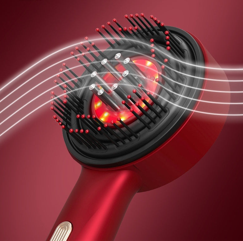 Electric Massage Comb Home Scalp Drain Comb Red Light Anti-slip Hair Care Multi-functional Massage Comb